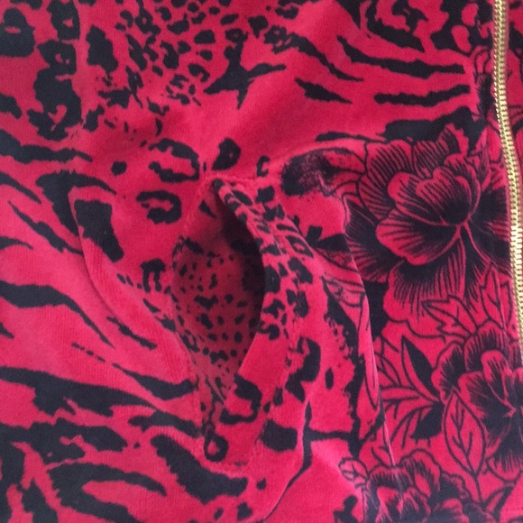 Style Company sport jacket red & black w/flowers - Picture 3 of 3